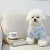 Hondenkleding Warme gebreide trui voor honden Zachte trui Luxe kleding Blauw Liefde Teddy Dierbenodigdheden Wintermode