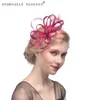 Fi Plume Headdr cheveux de mariée chapeaux accessoires Elagant dames fête chapeau de mariée pour le mariage 29Yr #