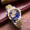 Beino Byino Mechanical Watch Mens Mens Luminous Hollow Out Automatic Steel Band Watch Watch Mens Watch