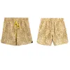 Shorts casuais com cordão e estampa de cobra rhude versão alta para primavera e verão da moda