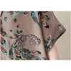 2023 Vestidos para mujer Vintage con estampado texturizado Top de manga corta Falda de moda Verano de gran tamaño Y2k Ropa informal para mujer 240327