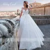 Ashley Carol Elegante Hochzeitskleider für Frauen 2023 Perlenapplikationen Lace Up Sexy V-Ausschnitt Princ Hochzeitskleid Vestidos de Novia b0Te #