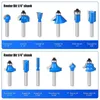 Houtbewerking Frezen 12 STKS 1/4 Inch Legering Schacht Houtbewerking Gereedschap Draagbaar Met Opbergdoos Voor Multiplex langdurige