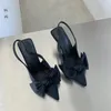 Sapatos de vestido feminino saco de salto alto pés sandálias stiletto boca rasa strass apontado cinta mulheres