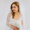 white Morning Glory Floral Bridal Veils Wedding Accories for Brides With Comb Embroidered Frs Cathedral Lg Unique New j0GZ#