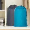 Sacos de lavanderia 2 pçs/set para roupas sujas acampamento diário com cordão portátil viagem em casa saco dobrável dormitório resistente ao desgaste