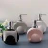 Liquid Soap Dispenser Ceramic Lotion Bottle Household Shower Gel Shampoo Facial Cleanser Hand Bathroom Decoration