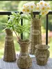 Flower Vase Decoration Home Weave Pot Basket Rattan Vases for Flowers 240318