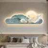 Plaques décoratives moderne luxe porche cheval Art peinture applique salon chambre chevet Led couloir allée suspendus