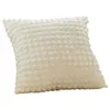 Pillow Durable Polyester Case Elegant Solid Color Square For Modern Home Decoration Sofa Bedroom