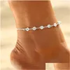 Anklets Gold Haoshi Anklet Y Beach Flash Drill Adjustable Girlfriend Girl Gift Jewelry Drop Delivery Ot5Md