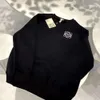 Nowy wiosenny i jesienny haft Yiwei Casual Pullover Pure Cotton Sweter Mężczyźni Sing W tym samym stylu płaszcz zewnętrzny amerykański okrągły szyja