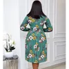 Plus Size Nuovo capo sciarpa stampato elegante pieghettato Dr Leisure versatile stile urbano Lg manica donna abiti oversize g3gz #