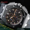 Celebrity AP Wrist Watch Royal Oak Offshore Model 26405 Black Ceramic Automatic Machine Men's Black Face Dial Blue Needle Dial 44mm Full Set