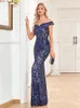 lucyinlove Elegant Women Sequins Lg Evening Dr Cocktail Wedding Party Dr Lg Sexy Off Shoulder Mermaid Banquet Robe W1xn#