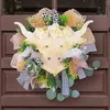 Guirlande de fleurs décoratives en forme de tête de taureau, pour maison de vacances, pendentif, décoration de porte de cour, couronnes de cœur multi-scènes pour la saint-valentin