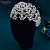 Topqueen HP430 Braut Stirnband Legierung FR Hochzeit Tiara Crown Frauen Haarschmuck Braut Haarakressen Rhines Headdr Q53a#