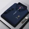 Herrpolo tshirt casual Classic broderi mönster polo skjorta solid andningsbar tshirt smal passform kort ärm manlig tee kvinnors t-shirts topps kvalitetskläder xxxl