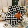 Brand Plaid Blanket Blend Crochet Checkerboard Sofa Cover Soft Wool Portable Warm Scarf Shawl Knitted Nordic Throw 240325