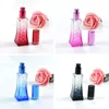 Förvaringsflaskor 21 ml färgglada fyrkantiga glas parfym flaskan tjock mini doft kosmetisk spray påfyllningsbara injektionsflaskor underflaskor
