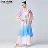 Costumes de danse classique Vêtements de performance pour femmes Ensemble de vêtements de danse chinoise Charme du corps, pratique de gaze Hanfu Para Mujer y5uv #