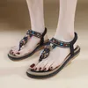 Top strass Style romain tongs sandales chaussures à talons pour femmes confort été sandale femmes Fenty diapositives 240228