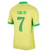 2024 Camiseta de Futbol Brezil Futbol Formaları Richarlison Marquinhos L.Paqueta Futbol Gömlek Gençlik G.Jesus Marcelo Raphinha Firmino Brasil Vini Jr Rodrygo Kids Kit