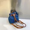 Sacs d'école 2024 Automne Fashion Blue Denim Femme Fof's Backpack Casual College Student Book Bag Bag Travel Female Bolsa Feminina