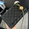 Haute qualité femmes en cuir véritable petit sac à bandoulière nouveau classique dame diamant Pattem sac à bandoulière marque de mode française matelassée luxe designer rabat sac à main