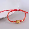 Urok Bracelets 2024 Dragon Year Lucky Red Rope Bransoletka Regulowana chińska zodiak ręcznie robiony biżuteria