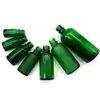 Bottiglie di stoccaggio Bottiglia di olio essenziale verde da 5 ml-100 ml Contagocce in vetro per essenza ricaricabile