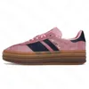 Djärv designer kvinna skor tjock soled casual djärva rosa glöd mint rosa kärna svarta gummi kvinnor tränare og vegan cream collegiate grön jogging promenad sneakers