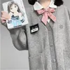 Chicas japonesas lindas suéter dulce chaquetas cardigan lolita con cuello en v uniformes jk mujeres estudiante escuela estilo universitario disfraces cosplay x2uk #