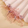 11colors Crytsal Wedding Hair Comb Women Handmade Bridal Headpiece Rhineste Bride Head Accories Jewelry sier headdr 46eb＃