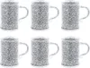 Canecas 6 pçs/lote Cristais Caneca de Café Dink Vidro 6oz com alças para bebidas Latte Chocolate Diamante Espresso Cup Set