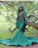 2024 Robes de bal grande taille pour femmes noires filles robe de bal Hunter Green Illusion robe de soirée formelle strass décoré robes d'anniversaire pour les occasions NL665