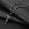 Chains Submachine UZI Gun Model Necklace Men Hip Hop Jewelry Metal Charm Link Chain Pendant Army Style Male Accessories