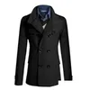 Uomo Misto Lana Uomo Inghilterra Cappotto Vintage da Uomo Giacca Slim Capispalla Doppio Petto in Cotone Trench Invernale Cappotto Spesso Drop D Dhi4M