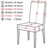 Couvre-chaises Couverture extensible imprimée Big Elastic Soutr Office Hlebcovers Restaurant Banquet El Home Decoration