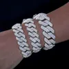 Bracelets de charme 8mm-20mm Pass Diamond Tester 925 Sterling Silver Full Vvs Moissanite Iced Out Cuban Link Anklet Bracelet Bracelet pour Hommes Femmes