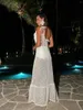 Sukienki swobodne seksowne 3D kwiat długi sukienki kobiety 2024 Summer Półprzewodnikowy impreza elegancka szczupła jedno ramię maxi vestidos wakacje plażowe