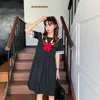 japanese College Style Graduati Dr, Korean School Uniform, Sweet Girl Lolita,Pleated Navy Sailor Collar,Short Sleeve,Summer T1fY#