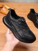 Casual Shoes Mens Genuine Leather Sports Spring Autumn Round Toe Breathable Outdoor Running Male Black Sneakers Trainers