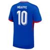 Set completi Maglie da calcio 24 25 Giroud Mbappe Griezmann Saliba Pavard Kante Maillot de Foot Equipe Maillots Kit Kit Men Football Sportswear Uniforms Youth Shirt