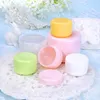 Storage Bottles 50Pcs 10g/20g/50g/100g Refillable Plastic Empty Makeup Pot Jars Travel Face Cream/Lotion/Cosmetic Containers 5 Colors