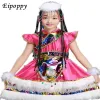 children's s Tibetan dance performance clothing for girls in kindergarten catwalk clothing color dance performances costs B0AS#