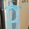 Annan hemlagringsorganisation Jjyy Net Hanging Multilayer Storage Hanging Cage Cylindrical Storage Hanging Bag Wall Door Closet Organisers Kid Toy Basket 1pc Y24