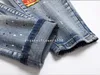 Men's Jeans New Fall 2024 Men's Jeans Fashion Urban Ripped Print Patchwork Mid-Rise Pants