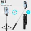 Selfie Monopods Bluetooth sans fil Selfie bâton Mini trépied pliant monopode extensible avec lumière de remplissage obturateur à distance pour IOS Android téléphone tenir 24329