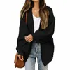 Abrini Women Lose Casual Lanter Lantern Kurtka Solid Cardigan Sweter Płaszcz Zświat dla kobiet 2023 Autumn and Winter K7yz#